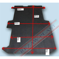 Protector suelo furgoneta| Nissan PRIMASTAR I short | 2001 - 2014 | Opel VIVARO I corto | 2001 - 2014 | Renault TRAFIC II corto | 2001 - 2014 | REF: 101352